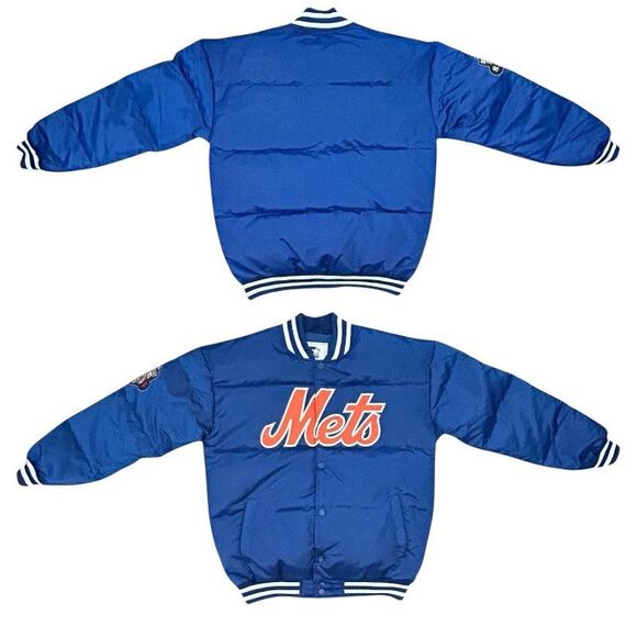 Starter Other - Starter New York Mets Bronx Satin Full-Snap Bomber Jacket Large $318